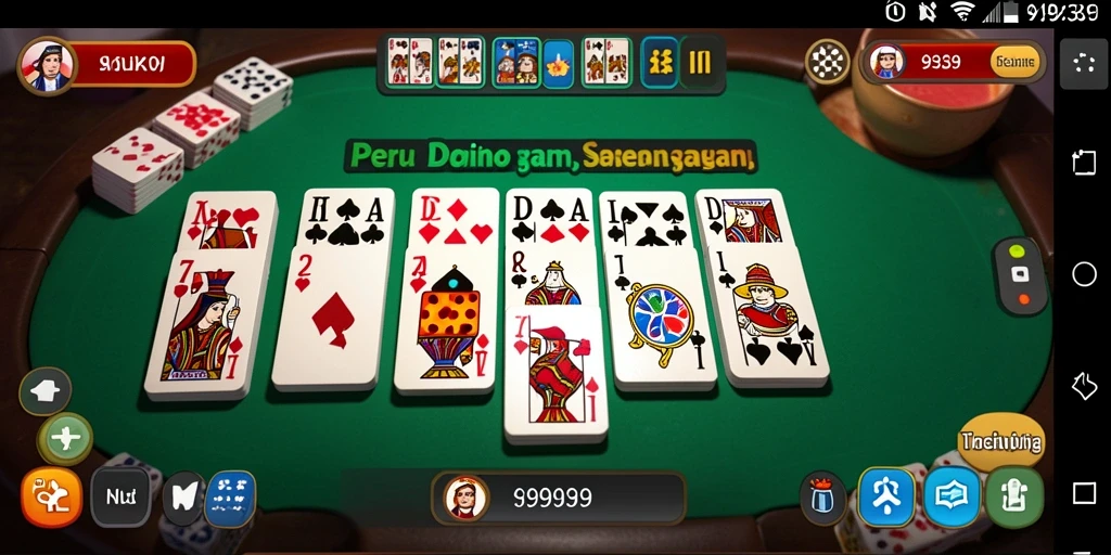 Screenshot utama 9939 menampilkan gameplay Domino yang seru.