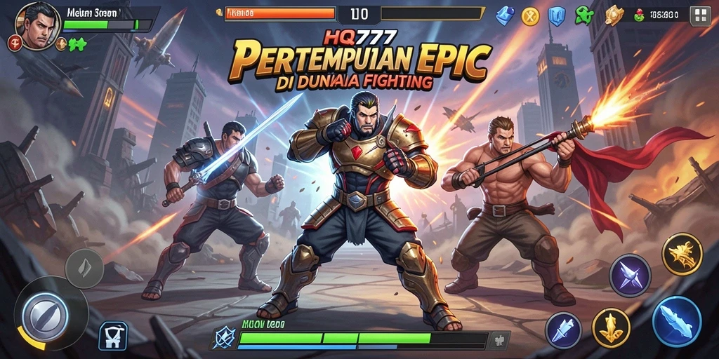Screenshot menampilkan aksi pertarungan mendebarkan di HQ777.
