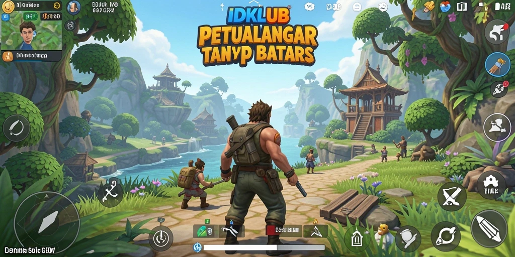 Screenshot menampilkan aksi eksplorasi dunia terbuka di IDKLUB.