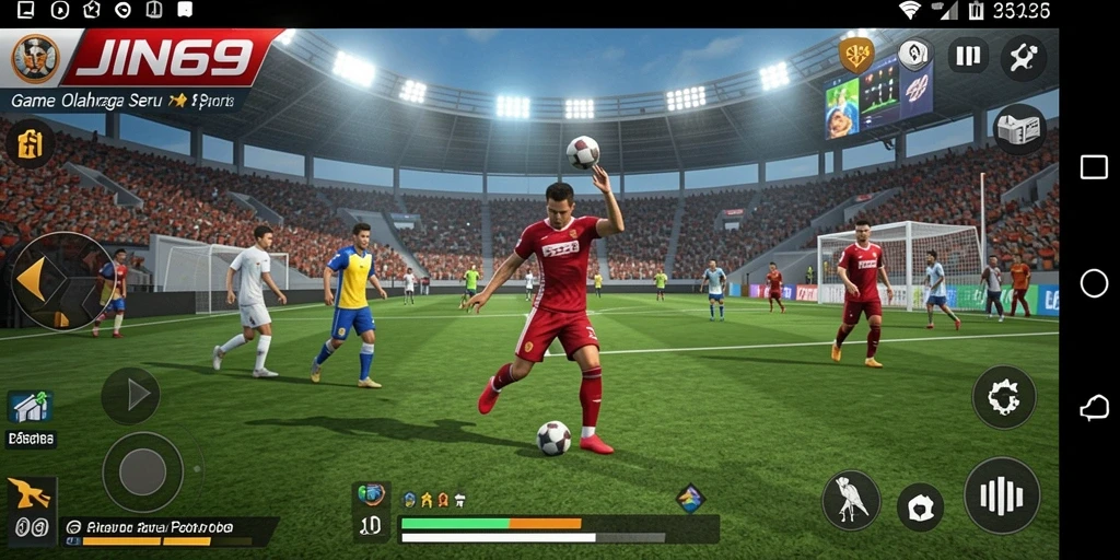 Tampilan gameplay JIN69 yang seru dan menarik di arena olahraga.