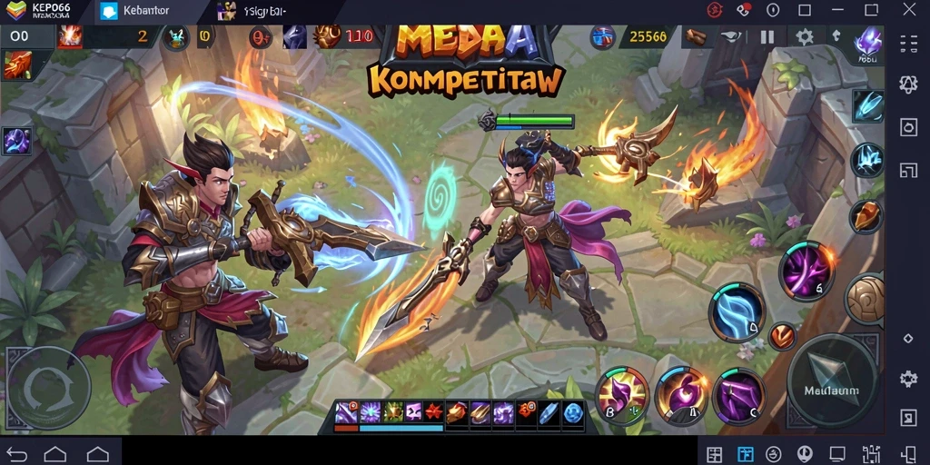 Tampilan mendebarkan dari gameplay MOBA KEPO66 dengan aksi seru.