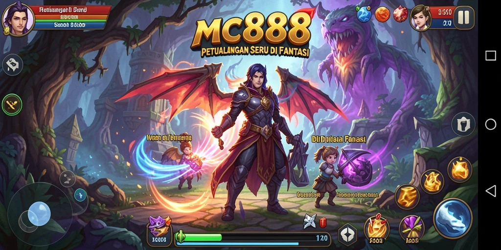 Tampilan dinamis dari gameplay petualangan seru di MC888.