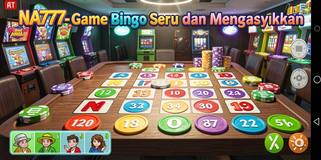 Screenshoot utama NA777 menampilkan gameplay Bingo yang mendebarkan.