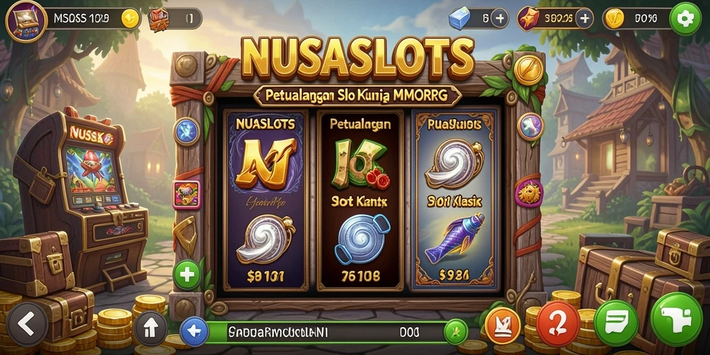 Tampilan menawan dari gameplay MMORPG NUSASLOTS.