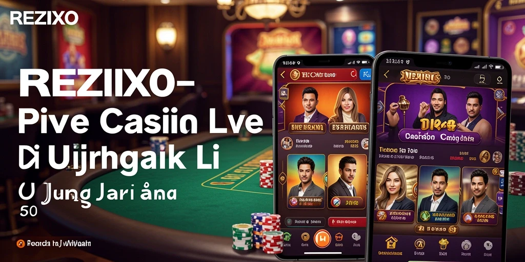 Tangkapan layar menunjukkan dealer live sedang melakukan permainan di REZIXO.