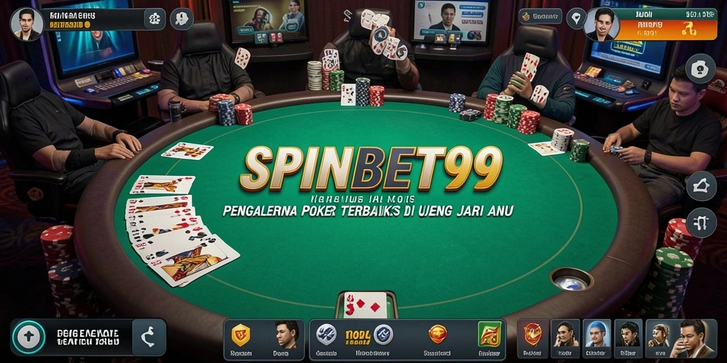 Tampilan menakjubkan dari gameplay Poker di SPINBET99