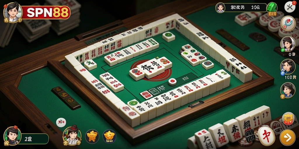Screenshot SPN88 menampilkan gameplay Mahjong yang menarik dan interaktif.
