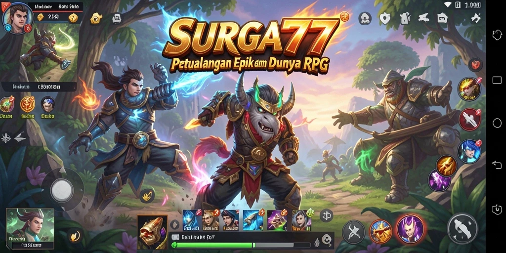 Tampilan gameplay menakjubkan di SURGA77 dengan grafik dan aksi yang dinamis.