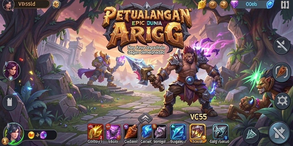 Tangkapan layar menunjukkan aksi mendebarkan dalam pertempuran ARPG.