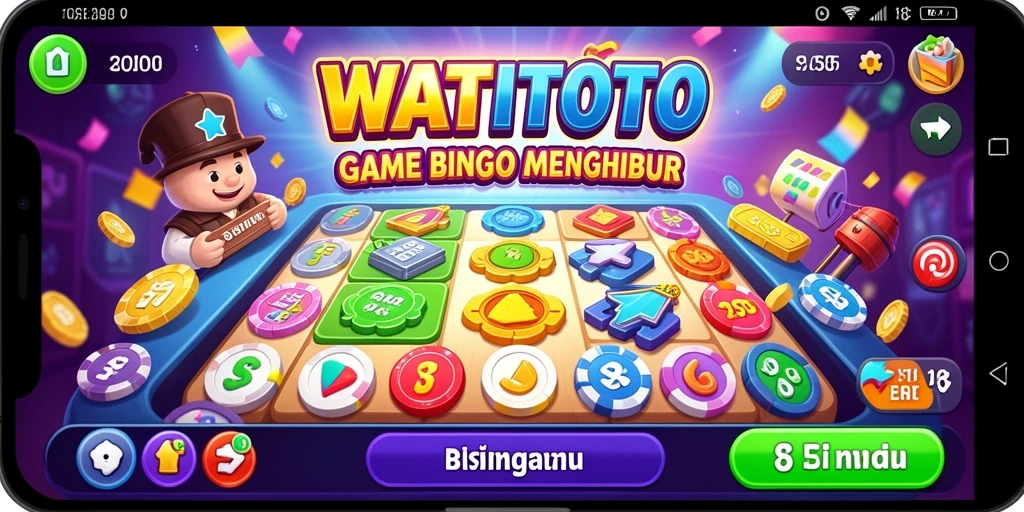 Screenshot gameplay WATITOTO menampilkan permainan Bingo yang seru.