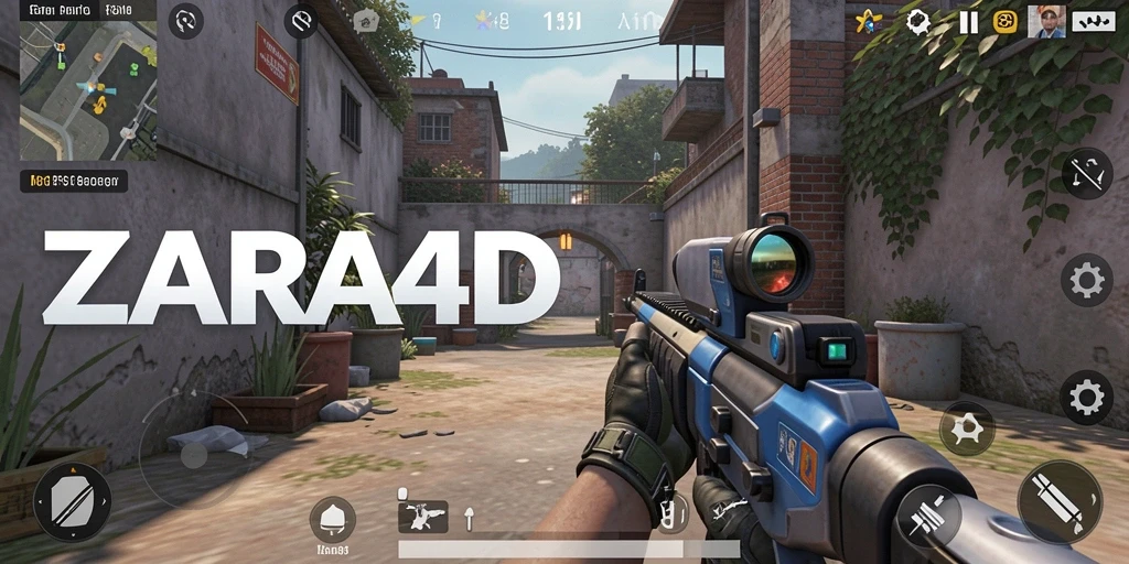 Tampilan gameplay seru dari ZARA4D dengan aksi tembak-menembak intens.
